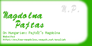 magdolna pajtas business card